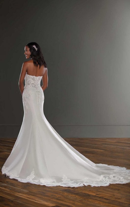 silk zibeline wedding dress