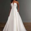 V-neck Silk Ball Gown Wedding Dress by Martina Liana - Image 1