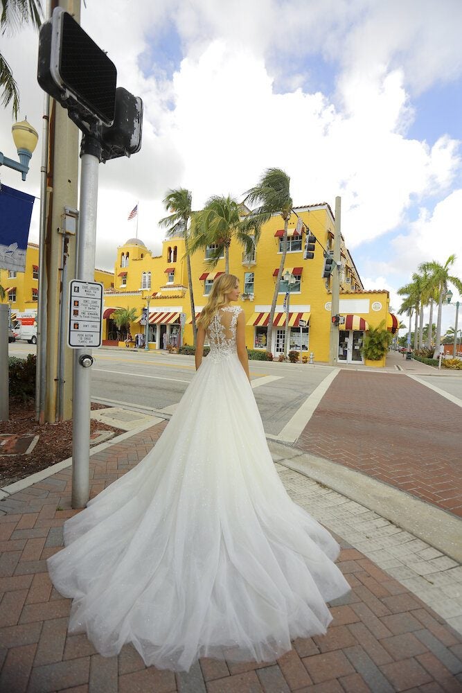 Sleeveless Sparkle Tulle Ball Gown Wedding Dress by Randy Fenoli - Image 2