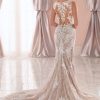Sleeveless V-neck Lace Wedding Dress by Stella York - Image 2