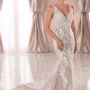 Sleeveless V-neck Lace Wedding Dress by Stella York - Image 1