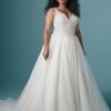Sleeveless V-neckline Ball Gown Wedding Dress With Beaded Bodice by Maggie Sottero - Image 1