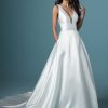 Sleeveless V-neckline Simple A-line Wedding Dress by Maggie Sottero - Image 1