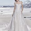 Off The Shoulder Sweetheart Neckline Lace A-line Wedding Dress With Glitter Tulle by Sottero and Midgley - Image 1