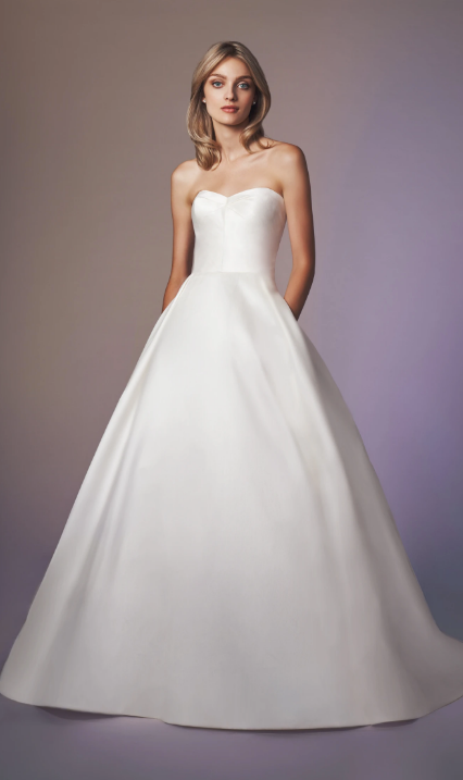 Strapless Sweetheart Neckline Ball Gown Wedding Dress by Anne Barge - Image 1