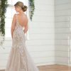 Sleeveless Illusion High Neckline Lace Fit And Flare Wedding Dress by Essense of Australia - Image 2