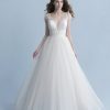 Cap Sleeve V-neckline Ball Gown Wedding Dress With Beaded Bodice And Tulle Skirt by Disney Fairy Tale Weddings Collection - Image 1