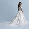 Off-the-shoulder Satin Ball Gown Wedding Dress With Lace Details by Disney Fairy Tale Weddings Collection - Image 2