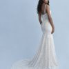 Spaghetti Strap V-neckline Cotton Lace Fit And Flare Wedding Dress by Disney Fairy Tale Weddings Collection - Image 2