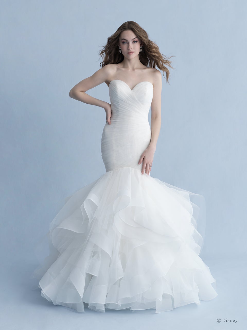 ruched mermaid wedding dress