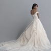 Off-the-shoulder V-neckline Tulle Ballgown Wedding Wedding Dress With Pickups And Beading by Disney Fairy Tale Weddings Platinum Collection - Image 2