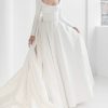 Long Sleeve Simple Ball Gown Wedding Dress by Reem Acra - Image 1