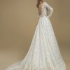Long Sleeve A-line Embroidered Lace Wedding Dress by Love by Pnina Tornai - Image 2