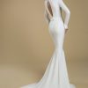 Long Sleeve Crepe Sheath Wedding Dress by Love by Pnina Tornai - Image 2