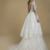 Long Sleeve Sequin Lace Tulle Ruffle Skirt Wedding Dress by Love by Pnina Tornai - Image 2