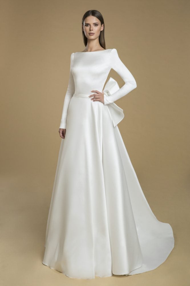 Long Sleeved A-line Wedding Dress by Love by Pnina Tornai - Image 1