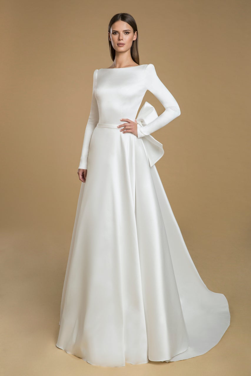 Long Sleeved Aline Wedding Dress Kleinfeld Bridal