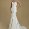 Strapless Fit And Flare Lace Wedding Dress by Love by Pnina Tornai - Image 1