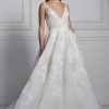 Sleeveless V-neck Ball Gown Wedding Dress by Anne Barge - Image 1