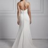 Strapless Simple Crepe Sheath Wedding Dress by Anne Barge - Image 2