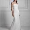 Strapless Simple Crepe Sheath Wedding Dress by Anne Barge - Image 1