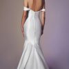 Strapless Simple Off The Shoulder Fit And Flare Wedding Dress by Anne Barge - Image 2