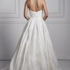 Strapless V-neck Ball Gown Floral Beaded Wedding Dress by Anne Barge - Image 2