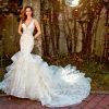 Sleeveless Sweetheart Neckline Fit And Flare Layered Skirt Wedding Dress by Eve of Milady - Image 1