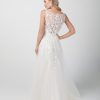 Sleeveless Beaded Applique A-line Wedding Dress by Michelle Roth - Image 2