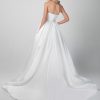 Strapless Mikado A-line Simple Wedding Dress by Michelle Roth - Image 2