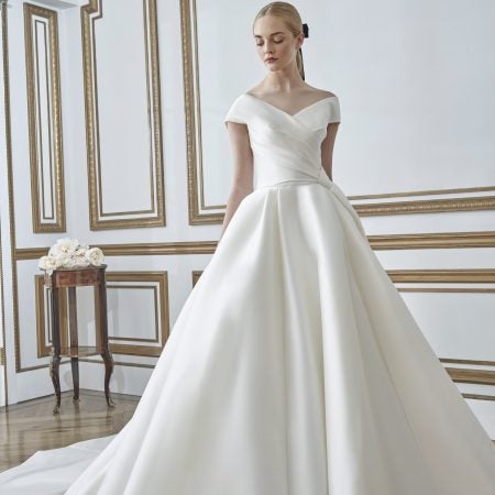 Off the Shoulder Ball Gown Wedding Dress | Kleinfeld Bridal