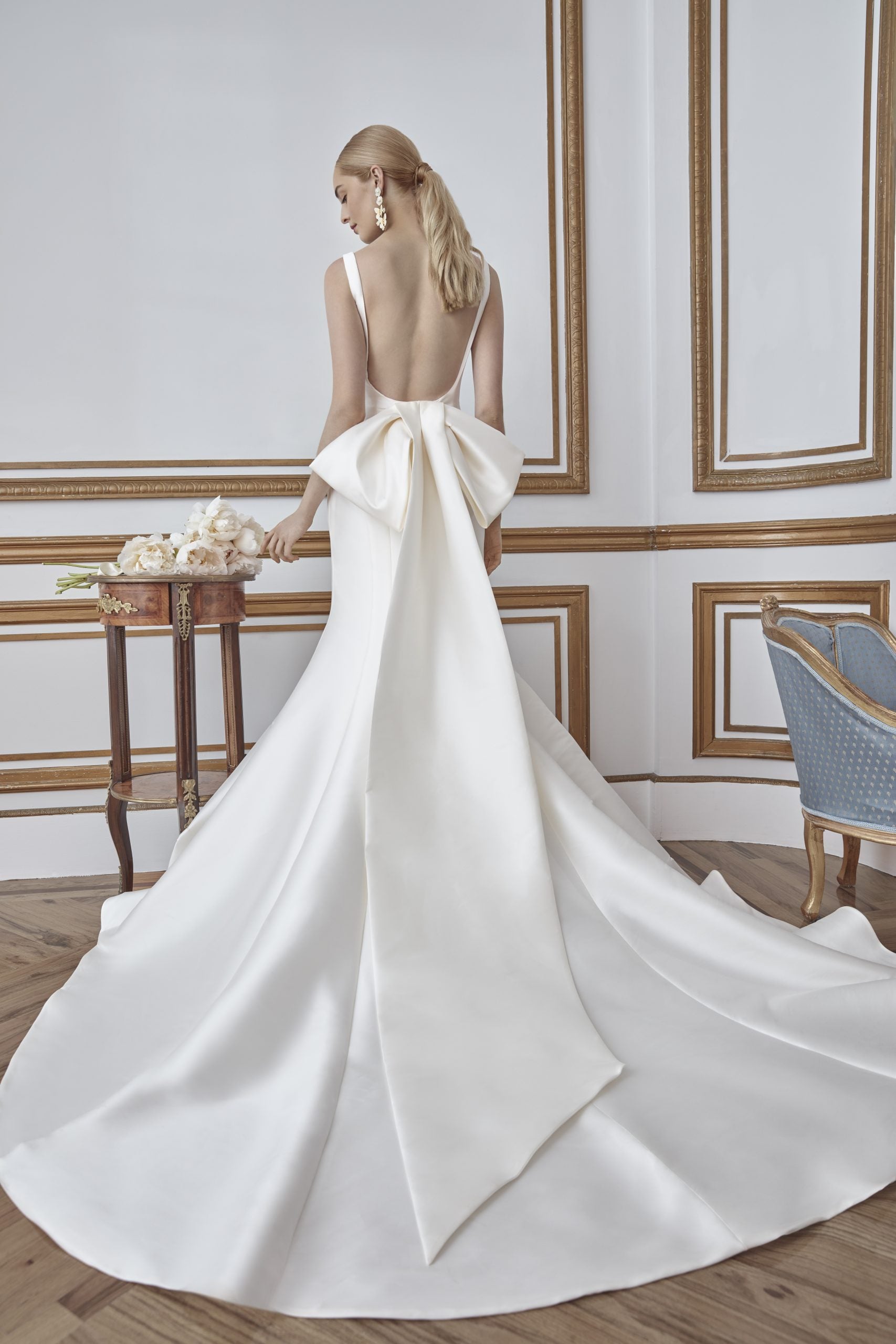 Simple Sleeveless Fit And Flare Mikado Wedding Dress | Kleinfeld Bridal
