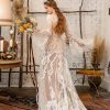 GYPSY INSPIRED WEDDING DRESS WITH FLARED BELL SLEEVES by All Who Wander - Image 2