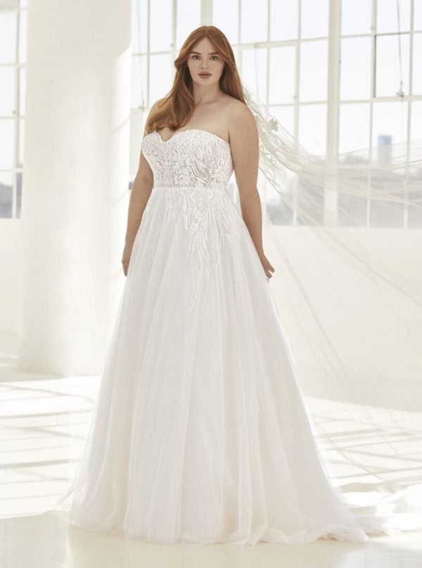 pronovias a line dress