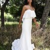Strapless Simple Sheath Wedding Dress by All Who Wander - Image 1