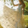 Strapless Sweetheart A-line Wedding Dress With Floral Applique by Essense of Australia - Image 1