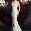 Sleeveless Scoop Neckline Fit And Flare Wedding Dress by Mikaella - Image 1