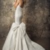 Strapless Sweetheart Neckline Glitter Mermaid Wedding Dress With Bow by Pnina Tornai - Image 2