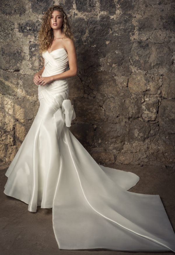 Liquid organza wedding dress Clearance