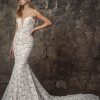 Strapless V-neck Scalloped Lace Mermaid Wedding Dress by Pnina Tornai - Image 1