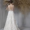 Sleeveless Deep V-neck Illusion Neckline A-line Wedding Dress by Tony Ward - Image 2
