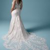 Spaghetti Strap Floral Lace Mermaid Wedding Dress by Maggie Sottero - Image 2