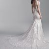 Vintage Puff Sleeve Mermaid Wedding Dress In 3-D Floral Motifs by Sottero and Midgley - Image 2