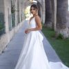 Clean Modern Ball Gown With Wide Straps And Bow by Martina Liana - Image 1