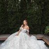 Off The Shoulder High Volume Ball Gown Wedding Dress by Martina Liana Luxe - Image 1