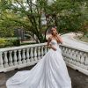 Spaghetti Strap Glitter Ball Gown Wedding Dress by Pnina Tornai - Image 1