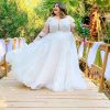 Romantic Strapless Plus Size Wedding Dress With Sparkle by Stella York - Image 2