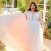 Romantic Strapless Plus Size Wedding Dress With Sparkle by Stella York - Image 1