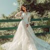 Lace A-line Wedding Dress With Long Sleeves by Essense of Australia - Image 1
