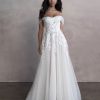 Off The Shoulder A-line Tulle Wedding Dress by Allure Bridals - Image 1